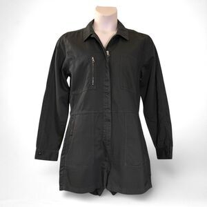 OUTERKNOWN Station Suit Shortall Romper - PITCH BLACK, NWT! Size LARGE